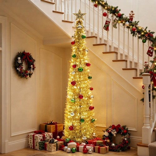 5ft tinsel christmas tree - tinsel,