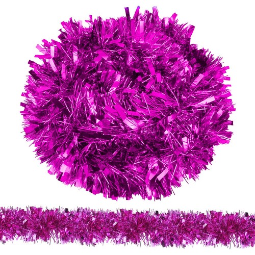 Shiny tinsel garland 8m - tinsel, 1.8m