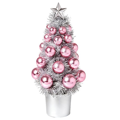 Mini tinsel christmas tree - christmas,