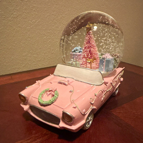 Pink convertible car - pink,