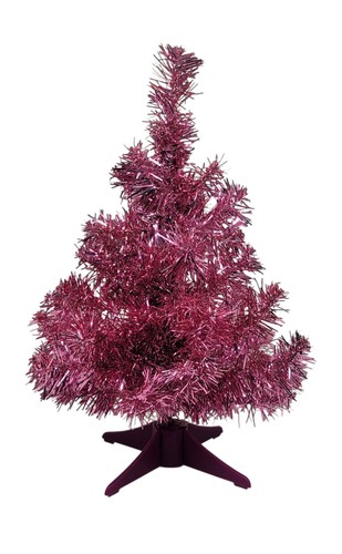 Vtg pink tabletop - vtg, tinsel
