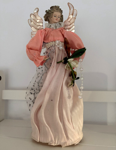 Pink angel fairy christmas - pink, angel/