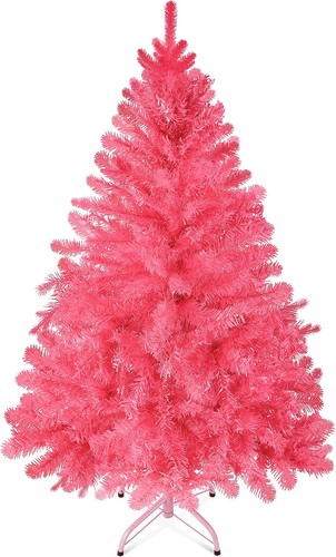 Pink christmas tree - christmas,