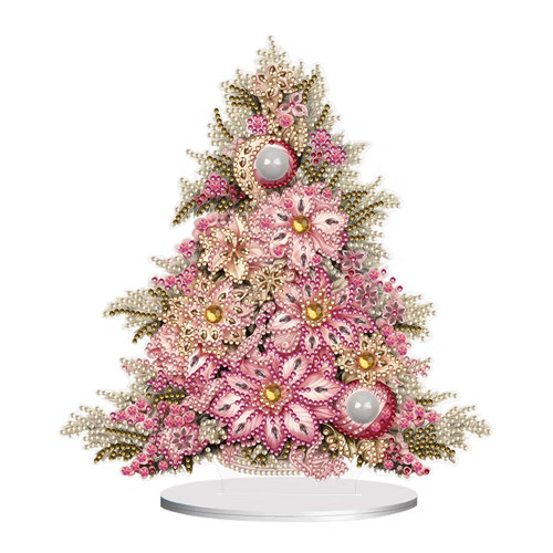Diamond art pink flower - diamond,